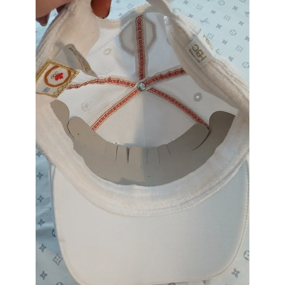 Olympic Hat Cap Canada Olympics HBC Ball Cap Adjustable Red Gold White